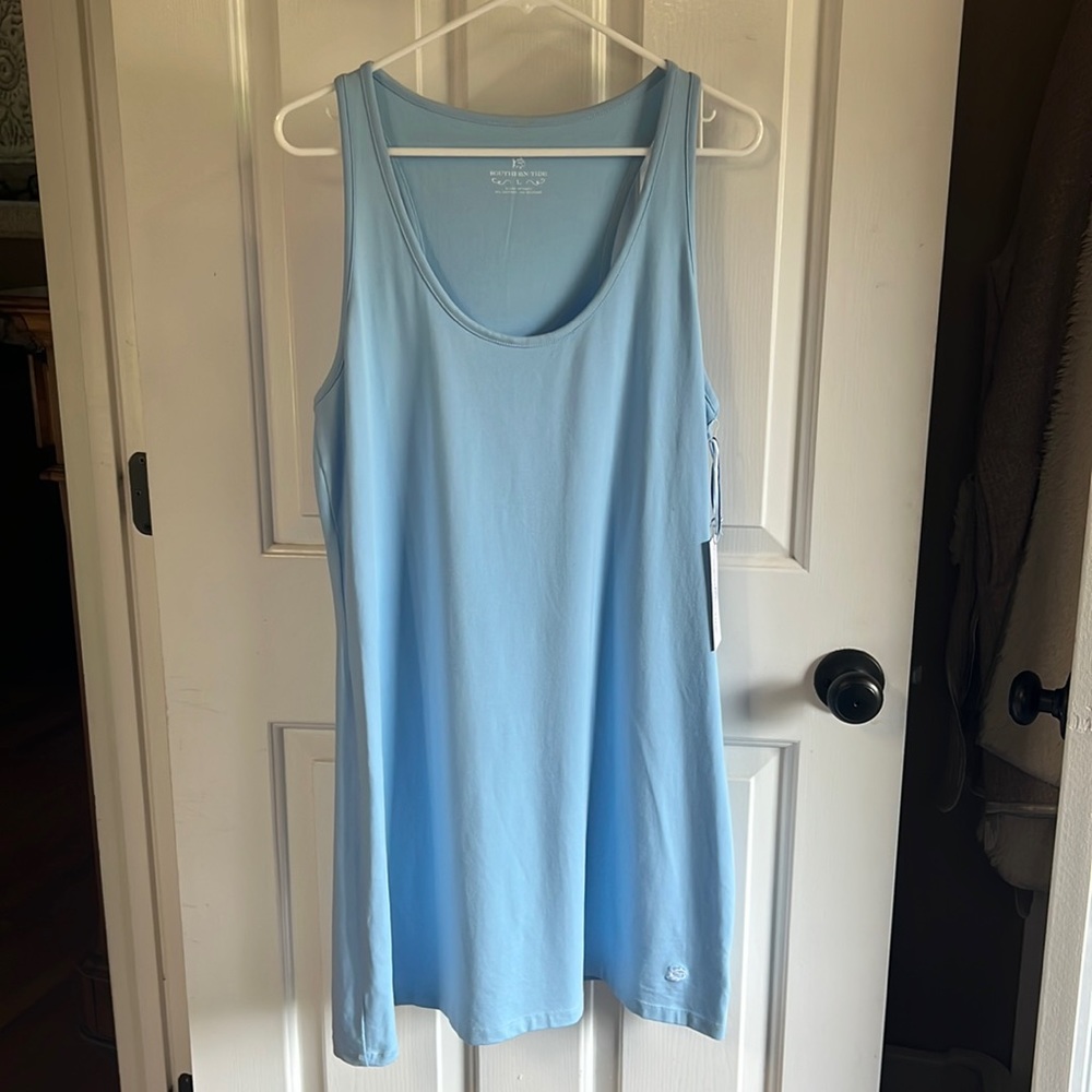 Sky blue knit Southern Tide tank dress